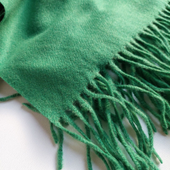 Cashmere Wollschal uni, grn