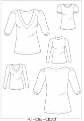 Papierschnittmuster Damen Shirt Pullover GRETA Kibadoo