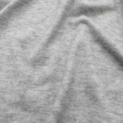 Strickstoff Glattstrick weich dnn, grau meliert
