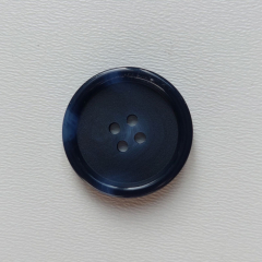 Knopf rund 26 mm 4 Löcher zum Annähen, dunkelblau