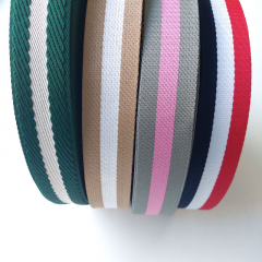 Gurtband Streifen 38 mm, dunkelblau rot wei
