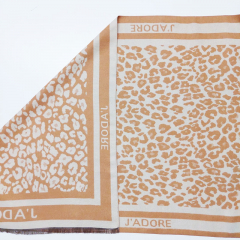 Schal Leomuster  JADORE camel hellbeige