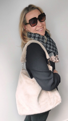 Schal Hahnentrittmuster  JADORE grau schwarz