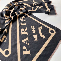 Schal Paris Milano beige schwarz
