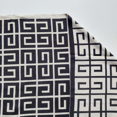 Schal Labyrinth Muster, hellbeige schwarz