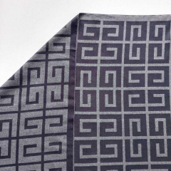 Schal Labyrinth Muster, grau schwarz