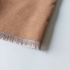 Schal Schriftzug HAPPY grau camel orange