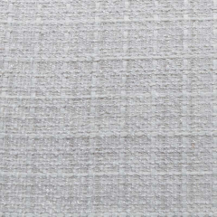 RESTSTCK 92 cm Boucle Stoff Lurex Ton-in-Ton franzsischer Stil uni kariert, cremweiss