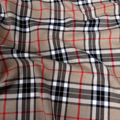 Webware Schottenkaro Tartan, beige schwarz rot