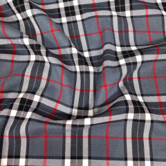 Webware Schottenkaro Tartan, grau schwarz rot