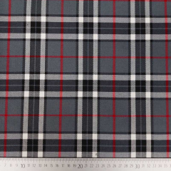 Webware Schottenkaro Tartan, grau schwarz rot