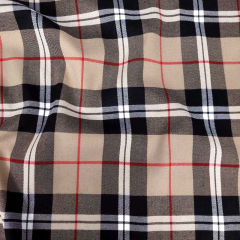Webware Schottenkaro Tartan, beige schwarz rot