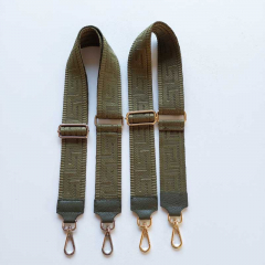 Taschengurt Taschenriemen grafisches Muster 3D -khakigrn -khakigrne Lederenden- silber Schnallen