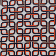 Viskose Twillstoff grafisches Muster Stone washed, orange dunkelblau cremeweiß