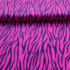 Baumwollstoff mit Stretch Animal Print, dunkelblau pink