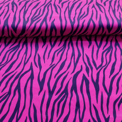 RESTSTCK 97 cm Baumwollstoff mit Stretch Animal Print, dunkelblau pink