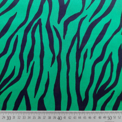 Baumwollstoff mit Stretch Animal Print, dunkelblau grn