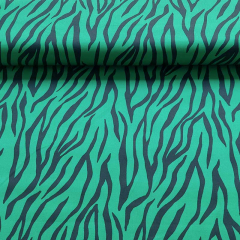 Baumwollstoff mit Stretch Animal Print, dunkelblau grn