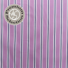 Baumwollstoff mit Stretch Streifen, lilagrau wei lila by Albini Made in Italy