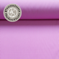 Baumwollstoff weie Lngsstreifen pink Piumino Feeling Albini - Made in Italy