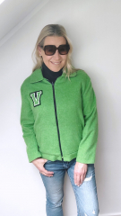 Jackenstoff Wollstoff Wool Blend weich, grn - Made in Italy