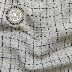 Boucle Stoff franzsischer Stil, gold schwarz cremewei