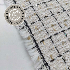 Boucle Stoff franzsischer Stil, gold schwarz cremewei