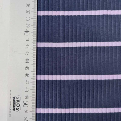 Rippenjersey Stoff breite Streifen, flieder dunkelblau (garngefrbt)