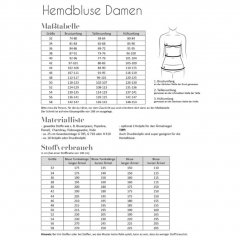 Papierschnittmuster HEMDBLUSE DAMEN Fadenkfer