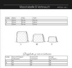 Papierschnittmuster Beuteltasche VSKA ki-ba-doo
