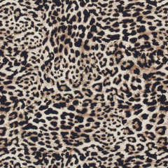 Funktionsjerseystoff Leopardenmuster bi-elastisch, braun beige schwarz