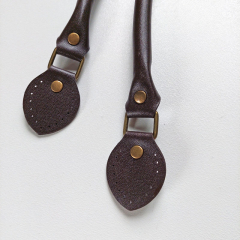 Taschenhenkel Kunstleder 63,5cm oval zum Annhen, dunkelbraun