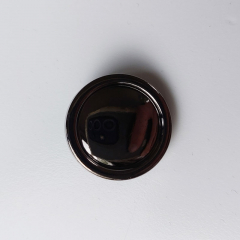 Metallknopf mit Rand glatt glnzend nickelfrei Knopfgre 24/15,36 mm, gunmetal