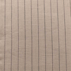 Viskose Leinen Stoff Webware schmale Nadelstreifen, schwarz camel