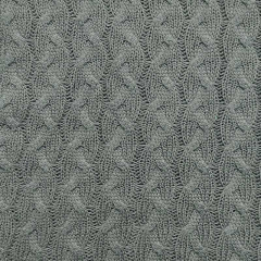 RESTSTCK 93 cm Strickstoff Zopfmuster, armygrn