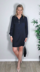 Silky Viskose Rayon Webware uni, deep navy, aus LENZING™ ECOVERO™ Viscosefasern