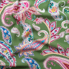 RESTSTCK 60 cm Viskosestoff Popelin Blusenstoff Paisley, pistaziengrn