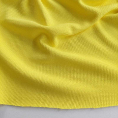 Polo Piqu Stoff Poloshirt Stoff Baumwolle uni, zitronengelb