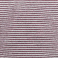 Jerseystoff schmale Streifen 2 mm Garn gefrbt, wei mauve #KK0043