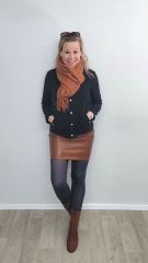 Vintage Lederimitat Kunstleder, Havanna braun