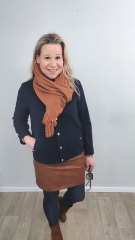 Vintage Lederimitat Kunstleder, Havanna braun