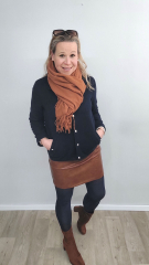 Vintage Lederimitat Kunstleder, Havanna braun