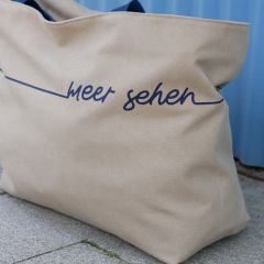 Canvas Stoff gewachst wasserabweisend uni, hellbeige