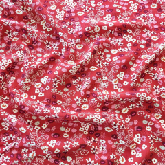 Viskosestoff Popelin Blusenstoff Streublmchen, wei rosa orange rot