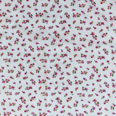 Viskosestoff Popelin Blusenstoff Mini Blumen, rosa rot grn cremewei