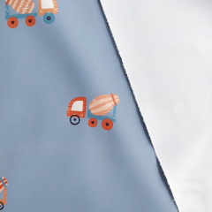 Aqua Protect Regenmantelstoff Fahrzeuge, braun wei rauchblau