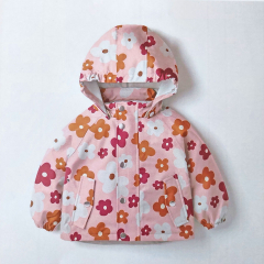 Aqua Protect Regenmantelstoff Blumen, mauve wei camel hellrosa