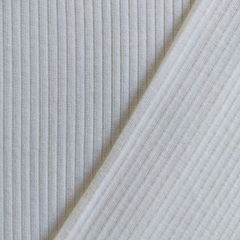 Strickstoff Rippenstrick Classic Look - cremewei