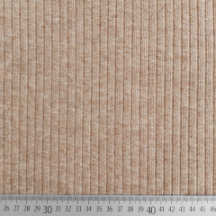 RESTSTCK 70 cm Strickstoff Rippenstrick Classic Look - camel