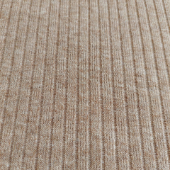 RESTSTCK 70 cm Strickstoff Rippenstrick Classic Look - camel